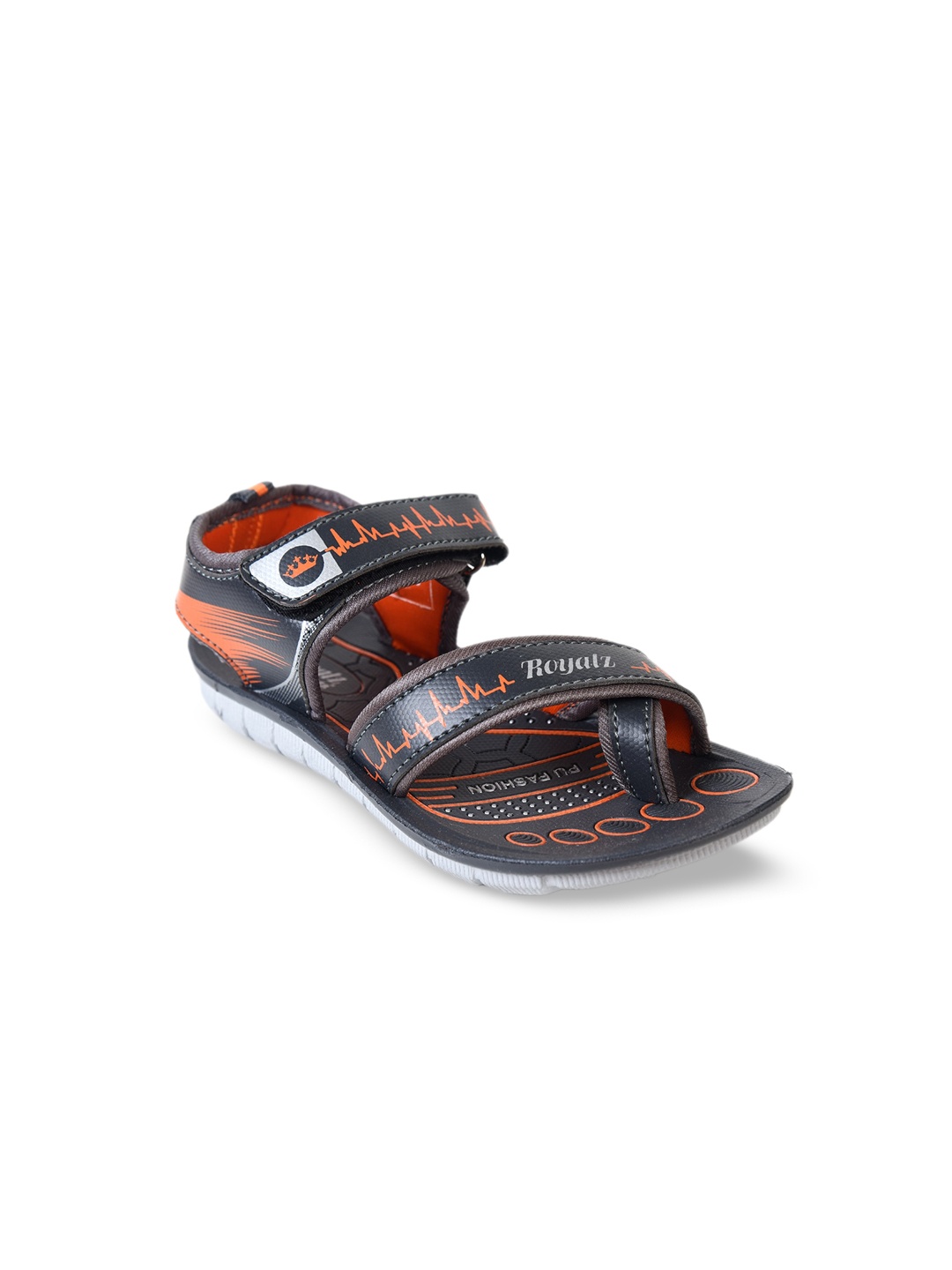 

Ajanta Boys Printed Sports Sandals, Black