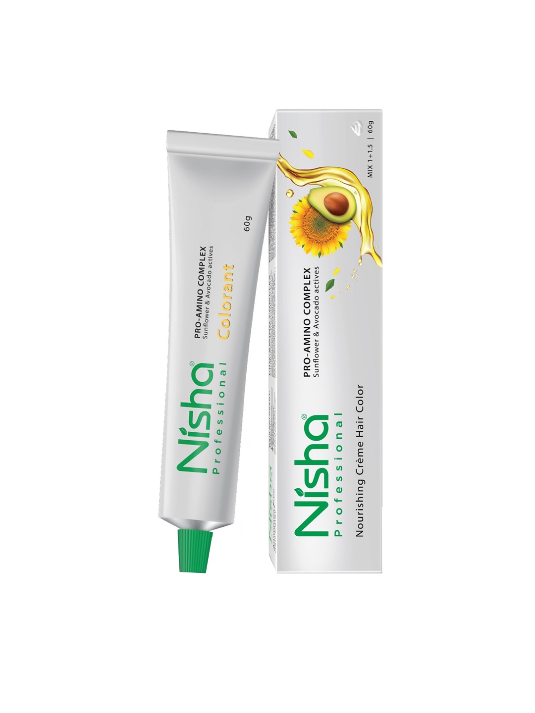 

Nisha Pro. Creme Hair Colour 60g - Light Golden Copper Blonde 8.34, Gold