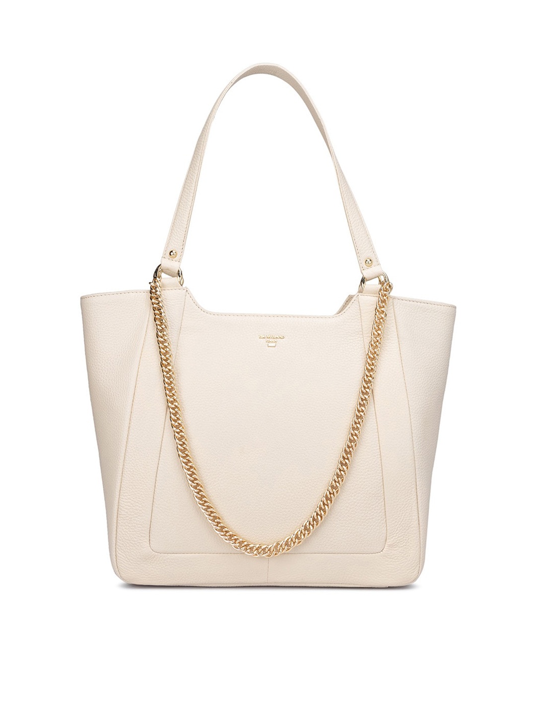 

Da Milano Leather Structured Shoulder Bag, Beige