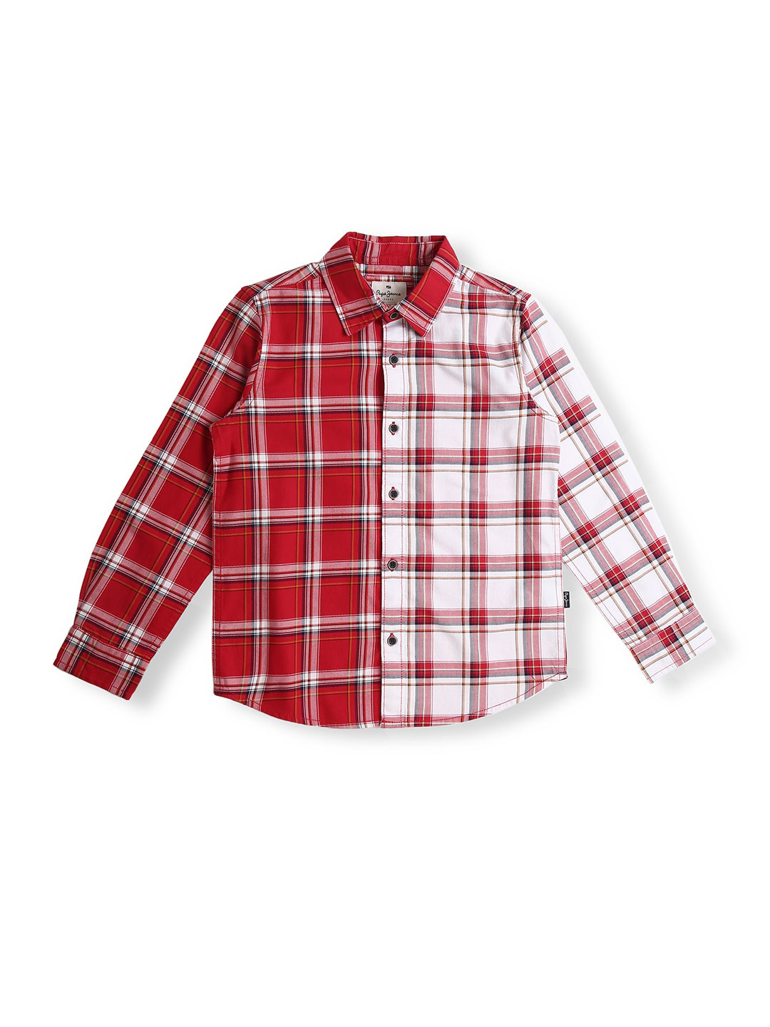 

Pepe Jeans Boys Checked Cotton Casual Shirt, Red