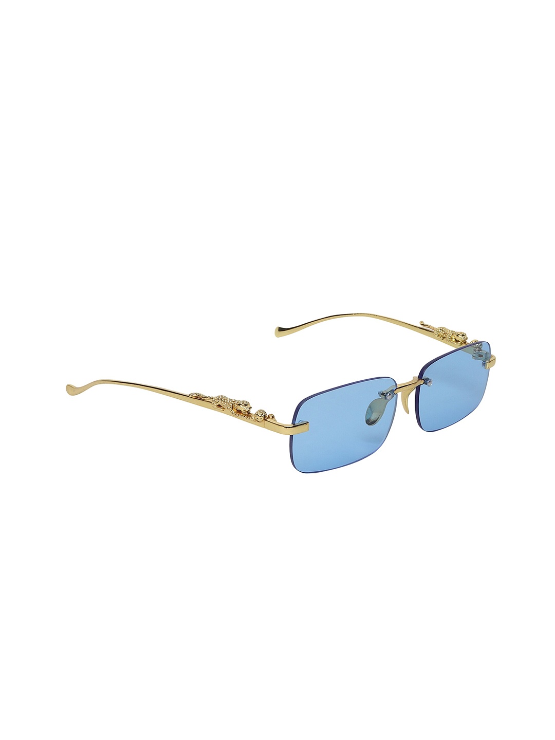 

ALIGATORR Full Rim Square Sunglasses with UV Protected Lens AGR_CARTR_GLD, Blue