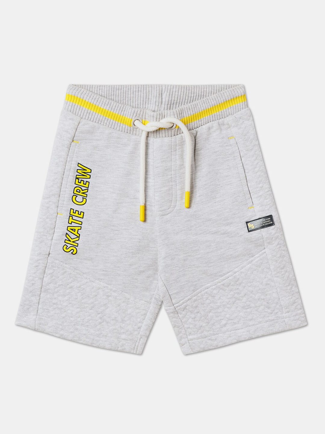 

R&B Boys Mid-Rise Casual Cotton Shorts, Grey