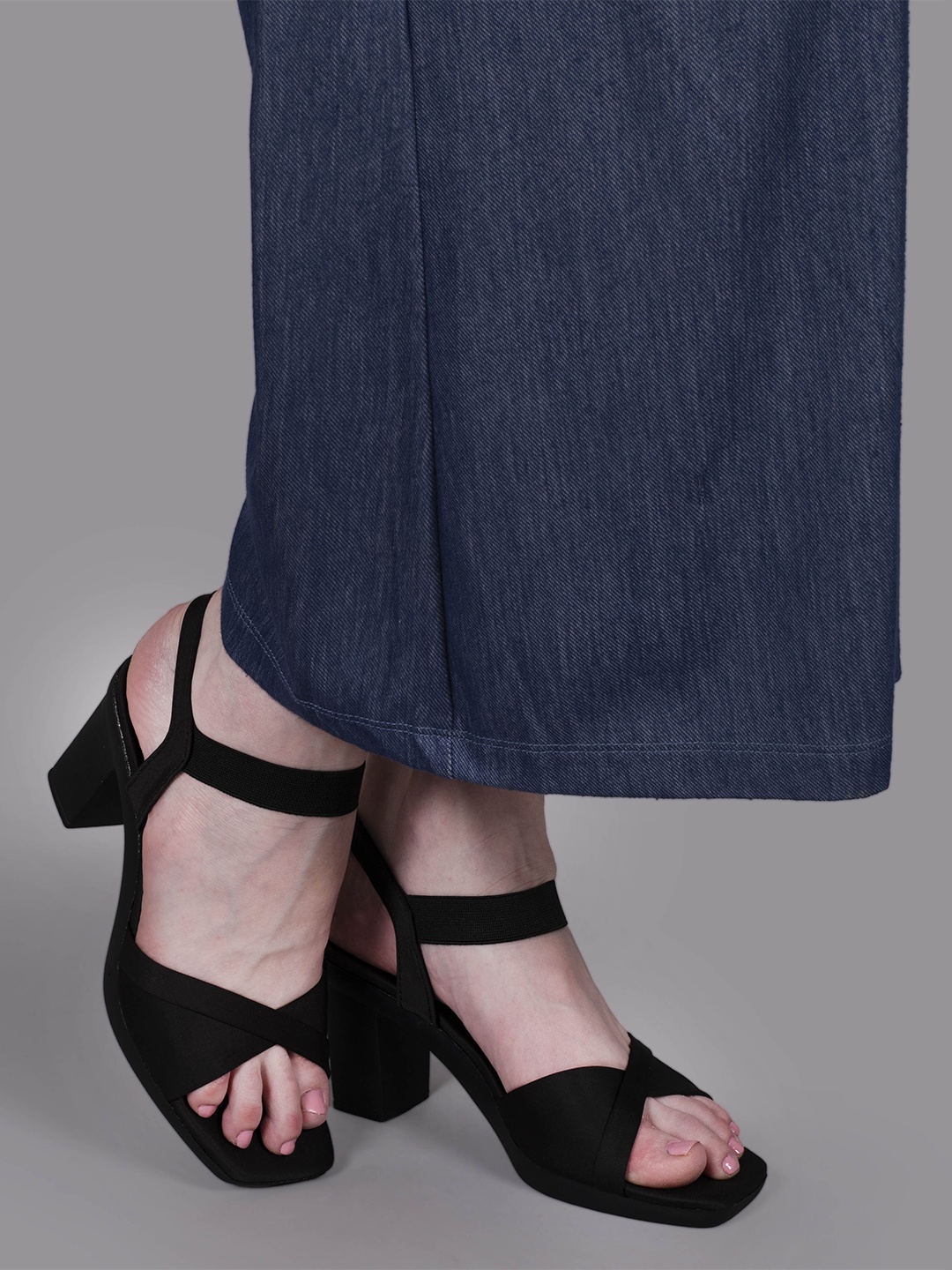

DEAS Square Toe Block Heels With Backstrap, Black