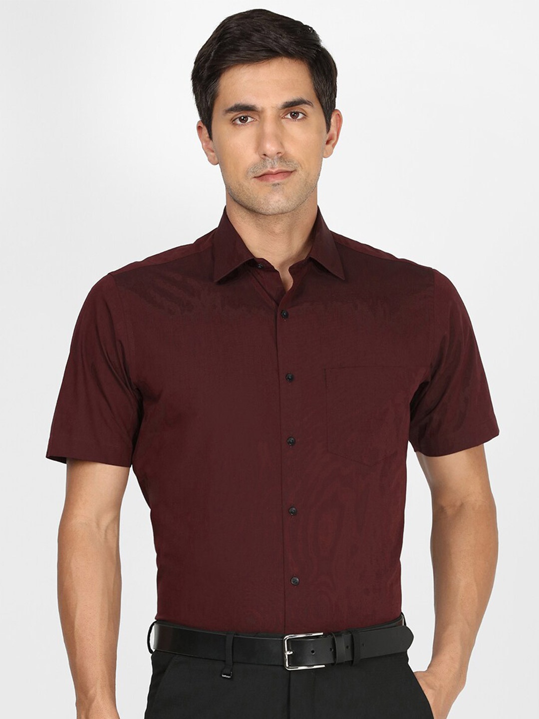 

Van Heusen Spread Collar Pure Cotton Formal Shirt, Maroon