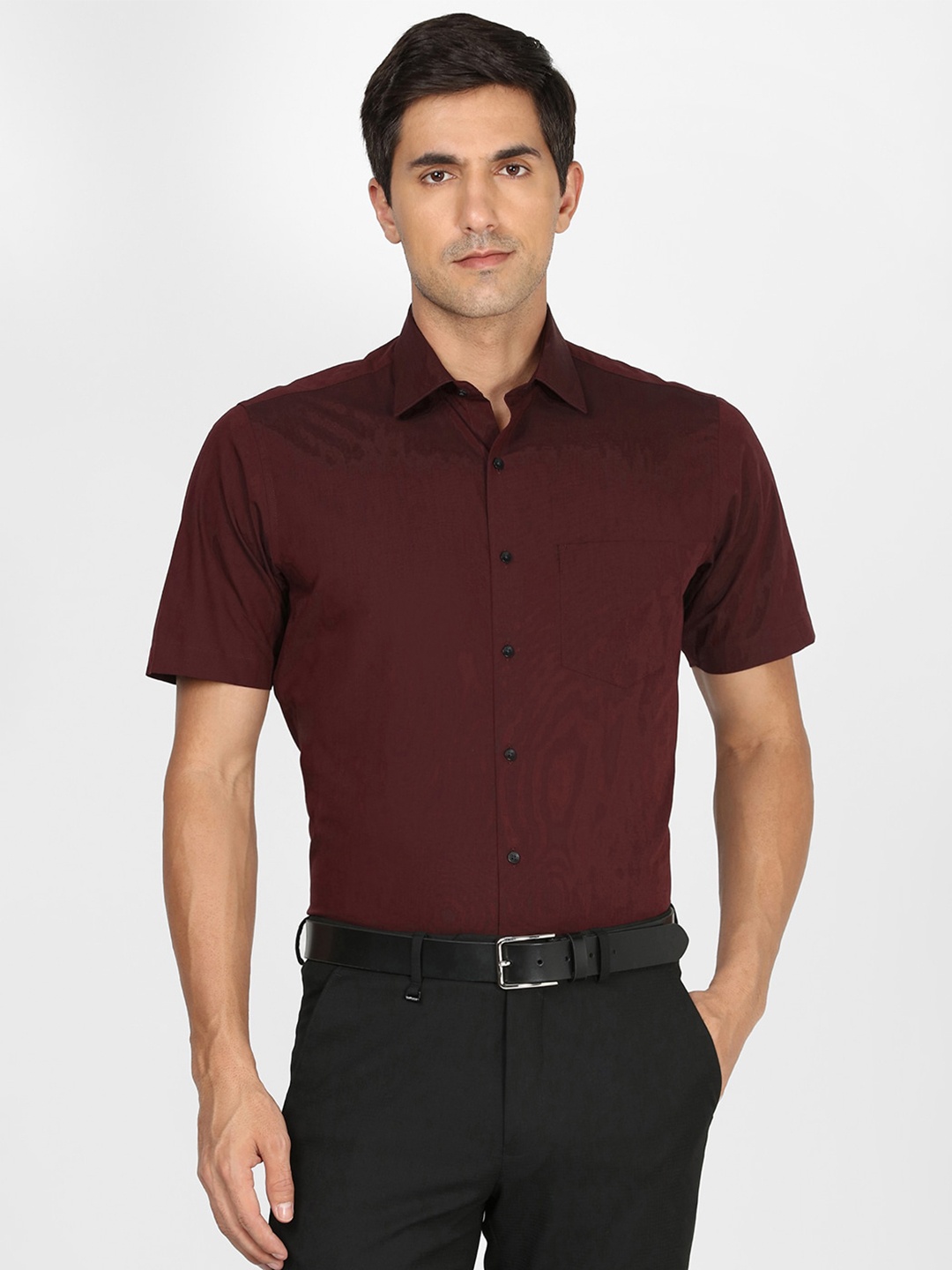 

Van Heusen Spread Collar Pure Cotton Formal Shirt, Maroon