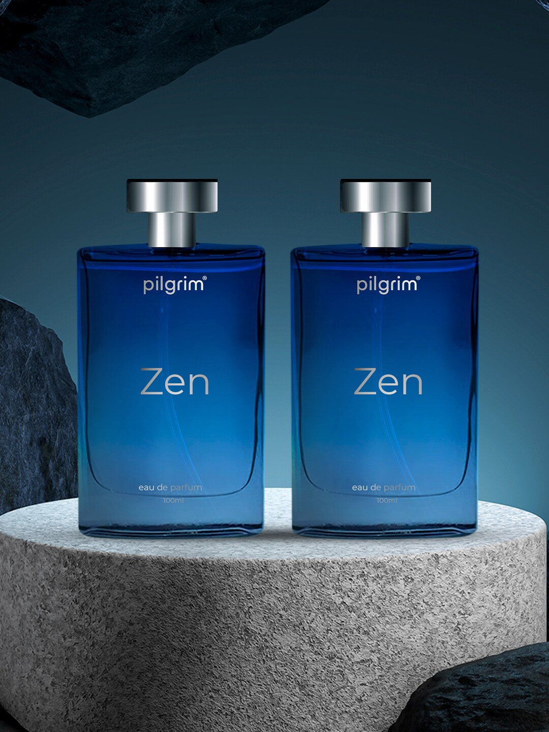 

Pilgrim Men Set of 2 Zen Premium Long Lasting Eau De Parfum - 100ml each, Blue