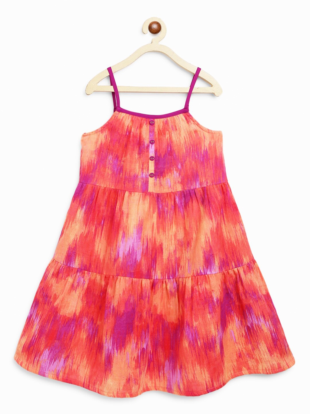 

Campana Girls Abstract Printed Shoulder Strap A-Line Dress, Purple