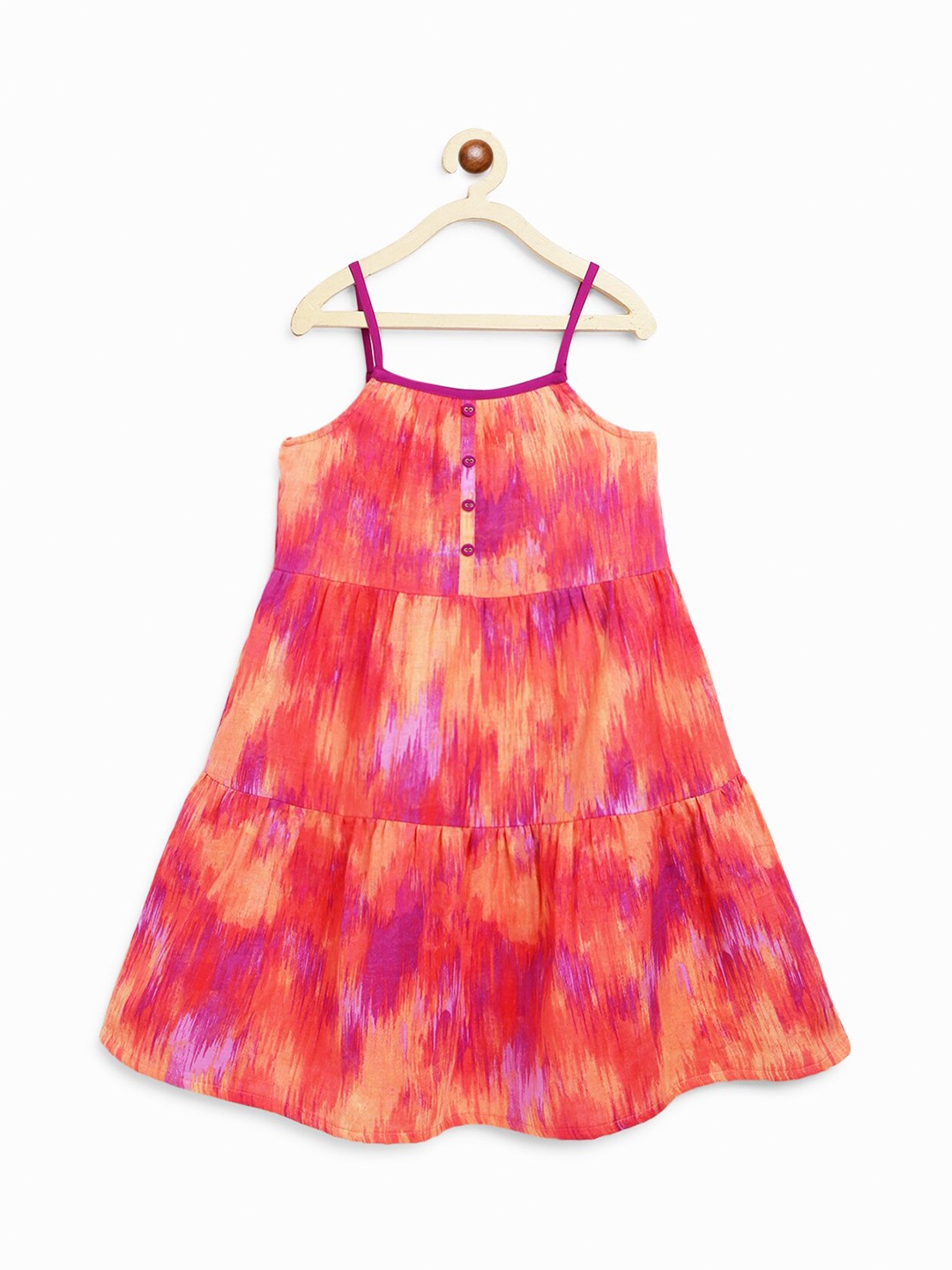 

Campana Tie and Dye Print A-Line Dress, Pink
