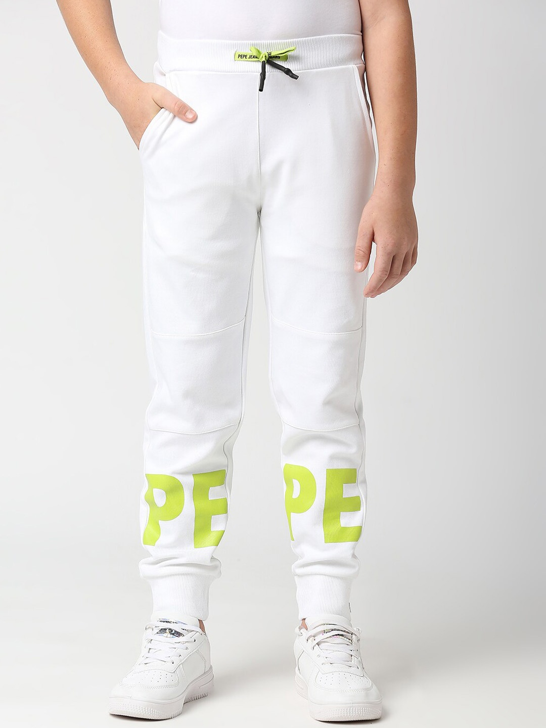 

Pepe Jeans Boys Typography Printed Joggers, White