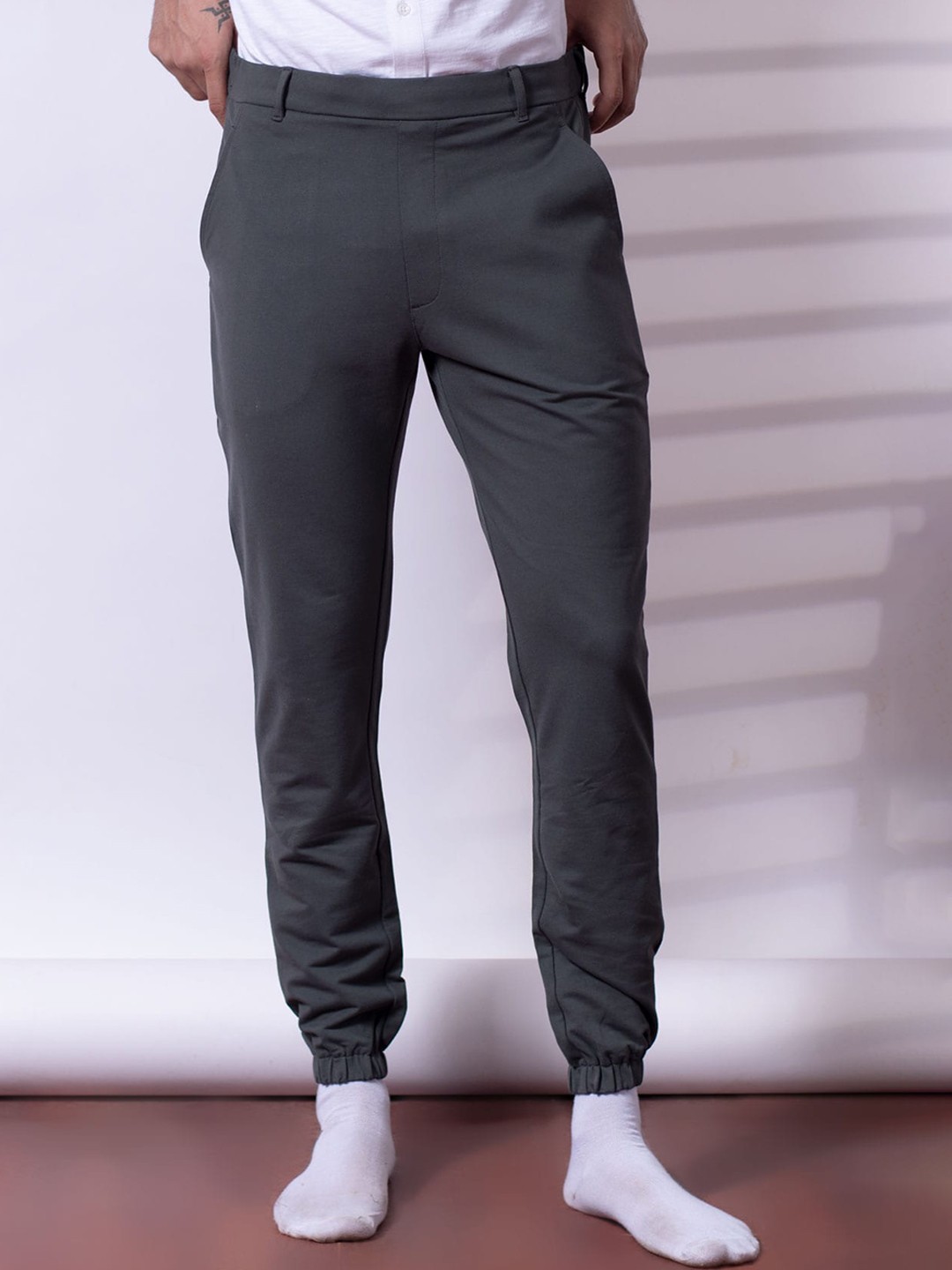 

Beyours The Easy Pants Men Comfort Trousers, Grey