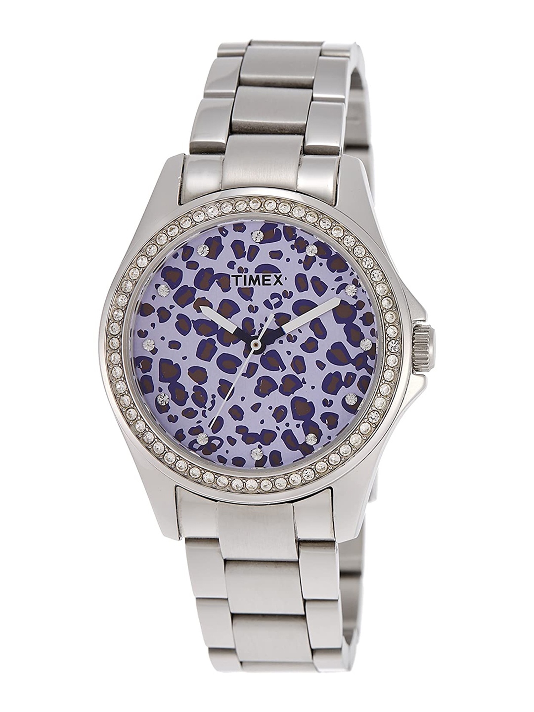 

Timex Women Embellished Dial & Stainless Steel Bracelet Style Analogue Watch TI000O40100, Blue