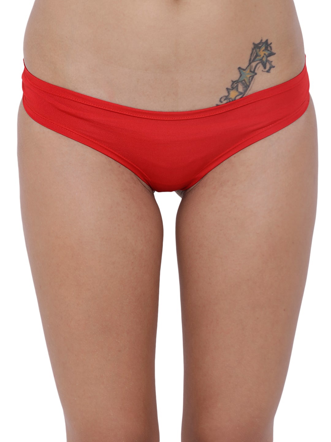 

BASIICS by La Intimo Low-Rise Solid Anti Bacterial Bikini Brief BCPSS02, Red