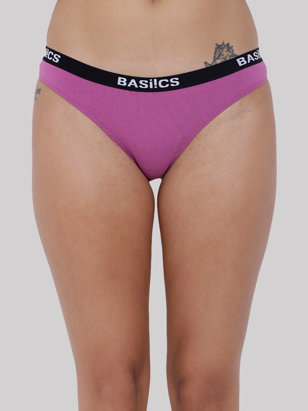 

BASIICS by La Intimo Women Mid-Rise Anti Microbial Bikini Briefs BCPBR08, Purple