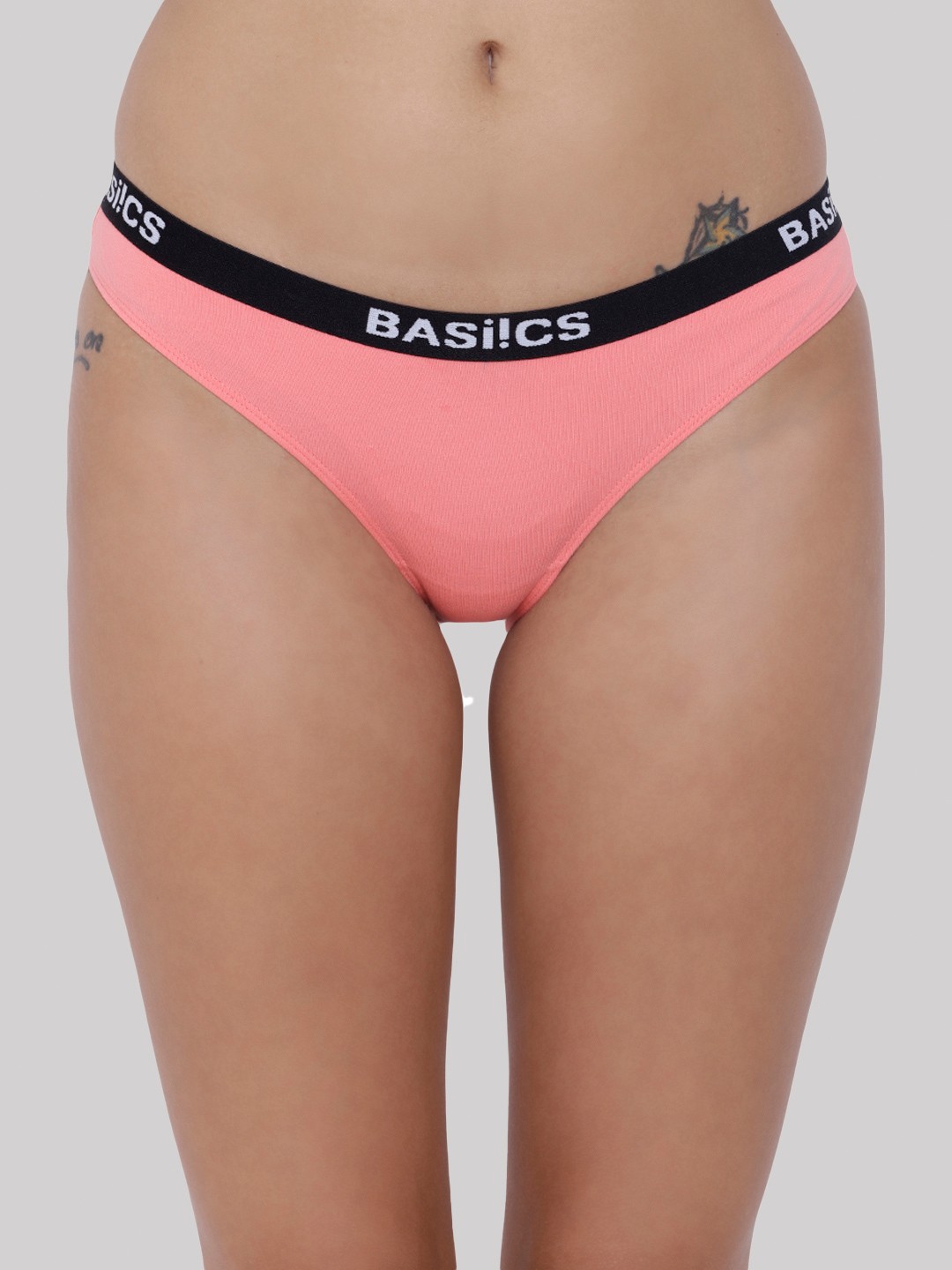 

BASIICS by La Intimo Women Mid-Rise Anti Microbial Bikini Briefs BCPBR08, Pink