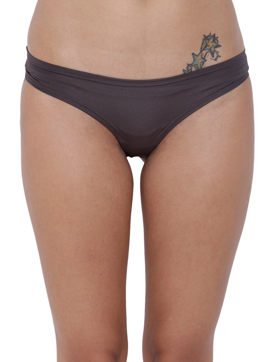 

BASIICS by La Intimo Amor Love Seamless Anti-Microbial Thong Brief BCPSS02, Grey