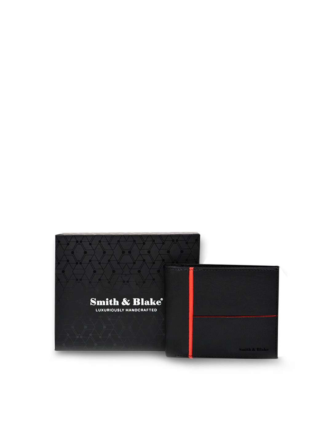 

Smith & Blake Leather Two Fold Wallet, Black