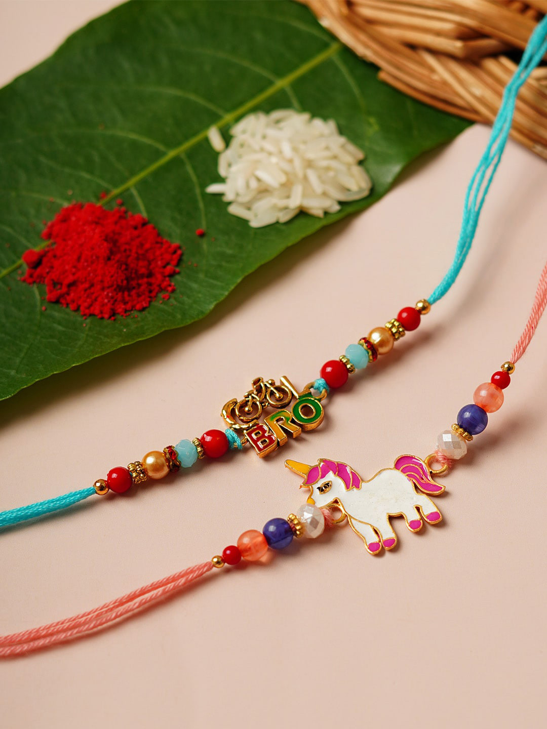

Ferosh Set Of 2 Unicorn Rakhi, Blue