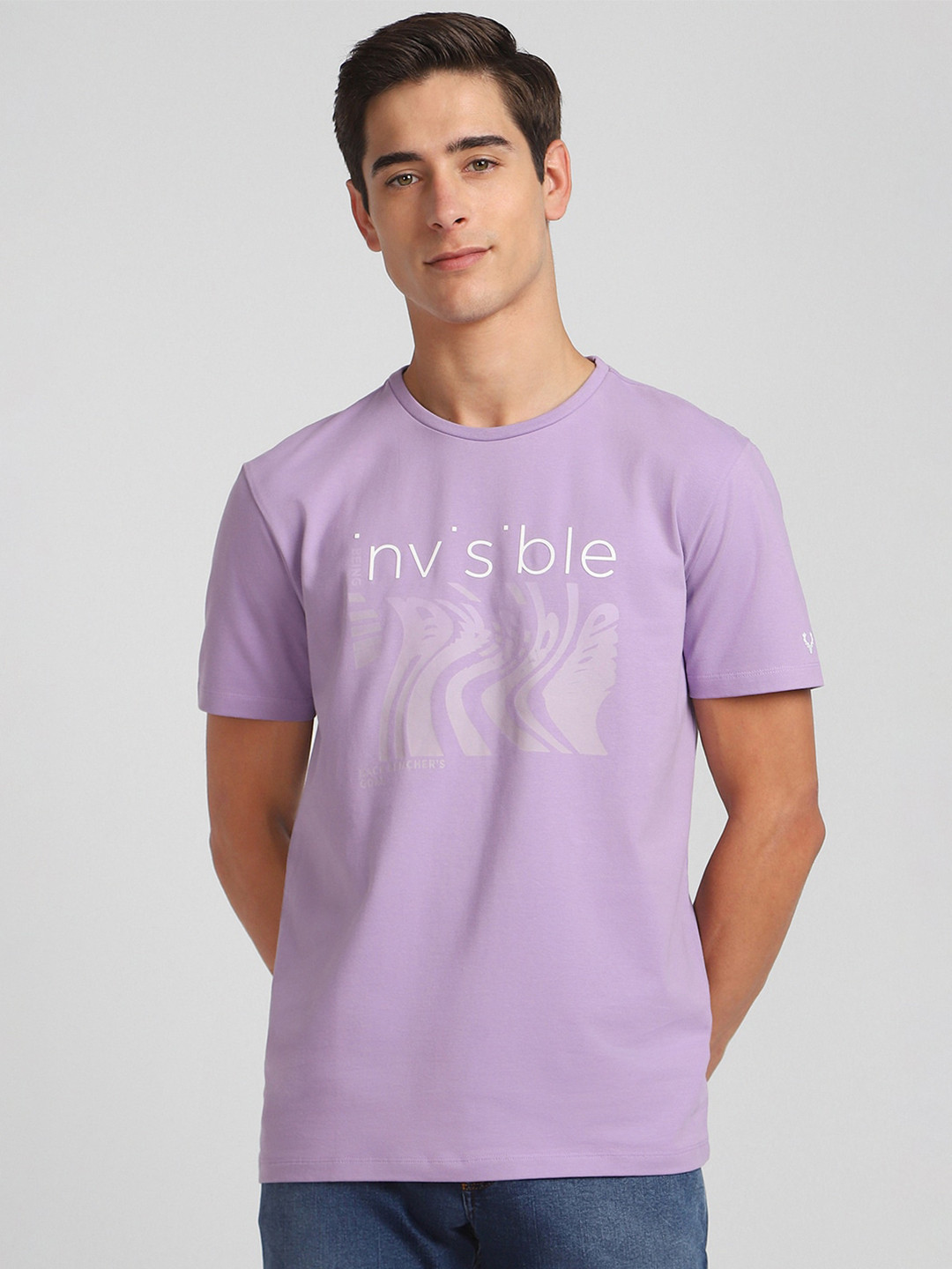 

Allen Solly Tribe Typography Printed Regular Fit T-shirt, Purple