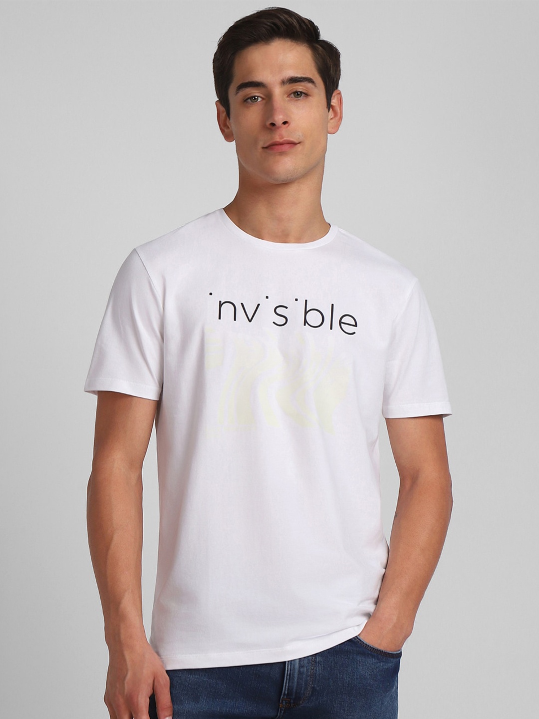 

Allen Solly Tribe Typography Printed Regular Fit T-shirt, White