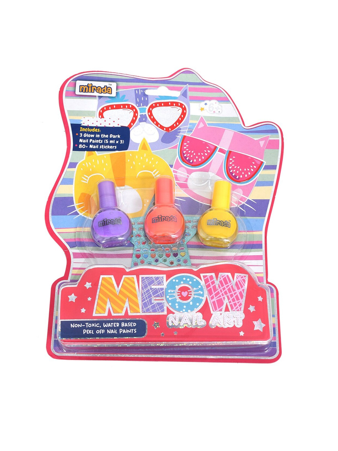 

Mirada Meow Girls Nail Art Kit, Red
