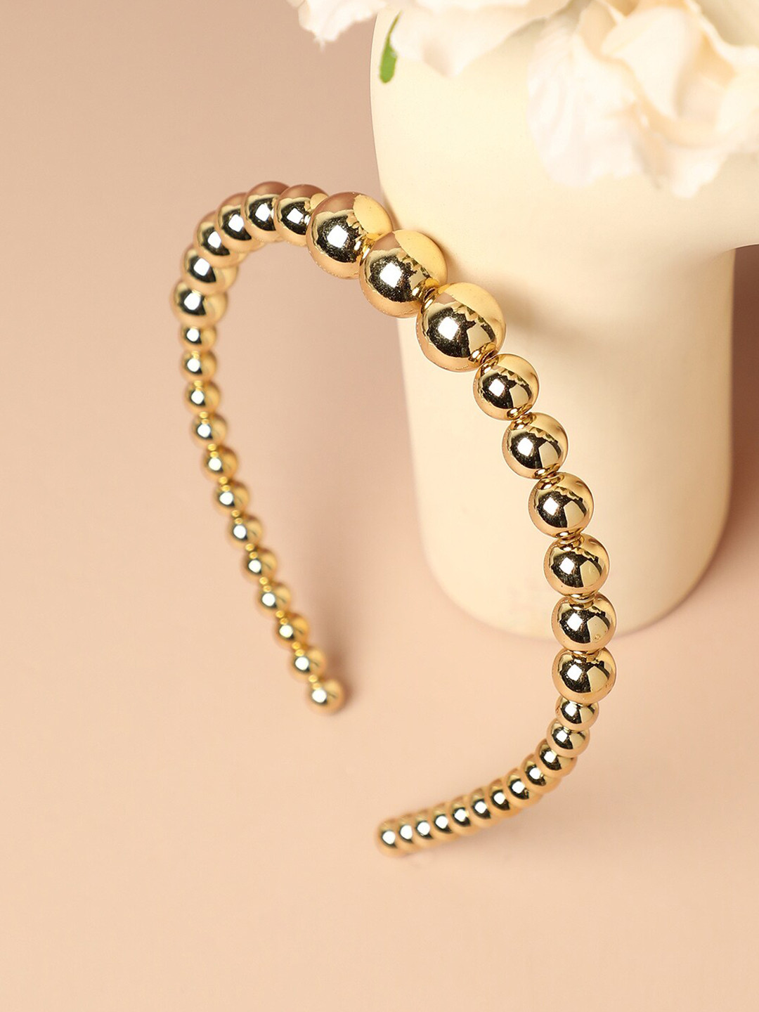 

SOHI Women Embellished Hairband, Gold