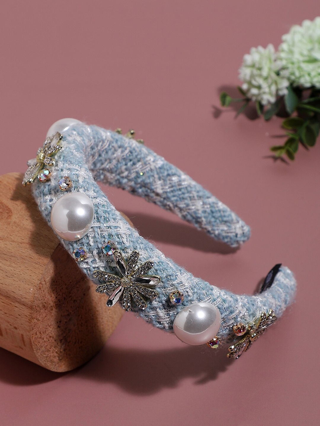 

SOHI Women Embellished Hairband, Blue