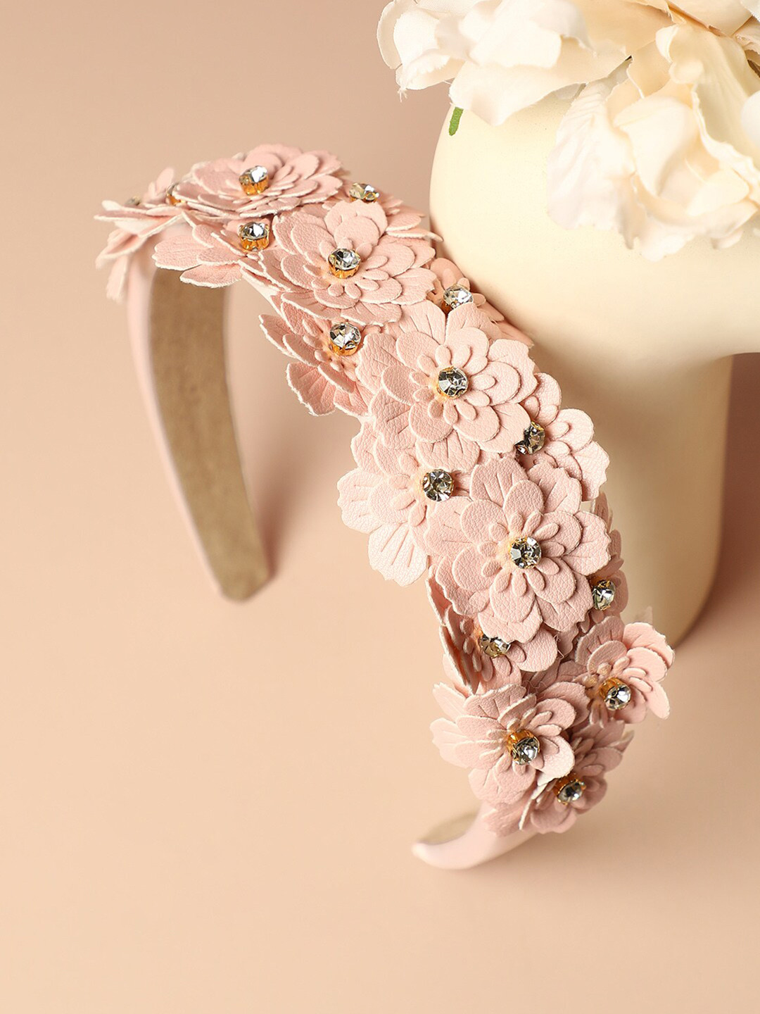

SOHI Women Floral Embellished Hairband, Pink