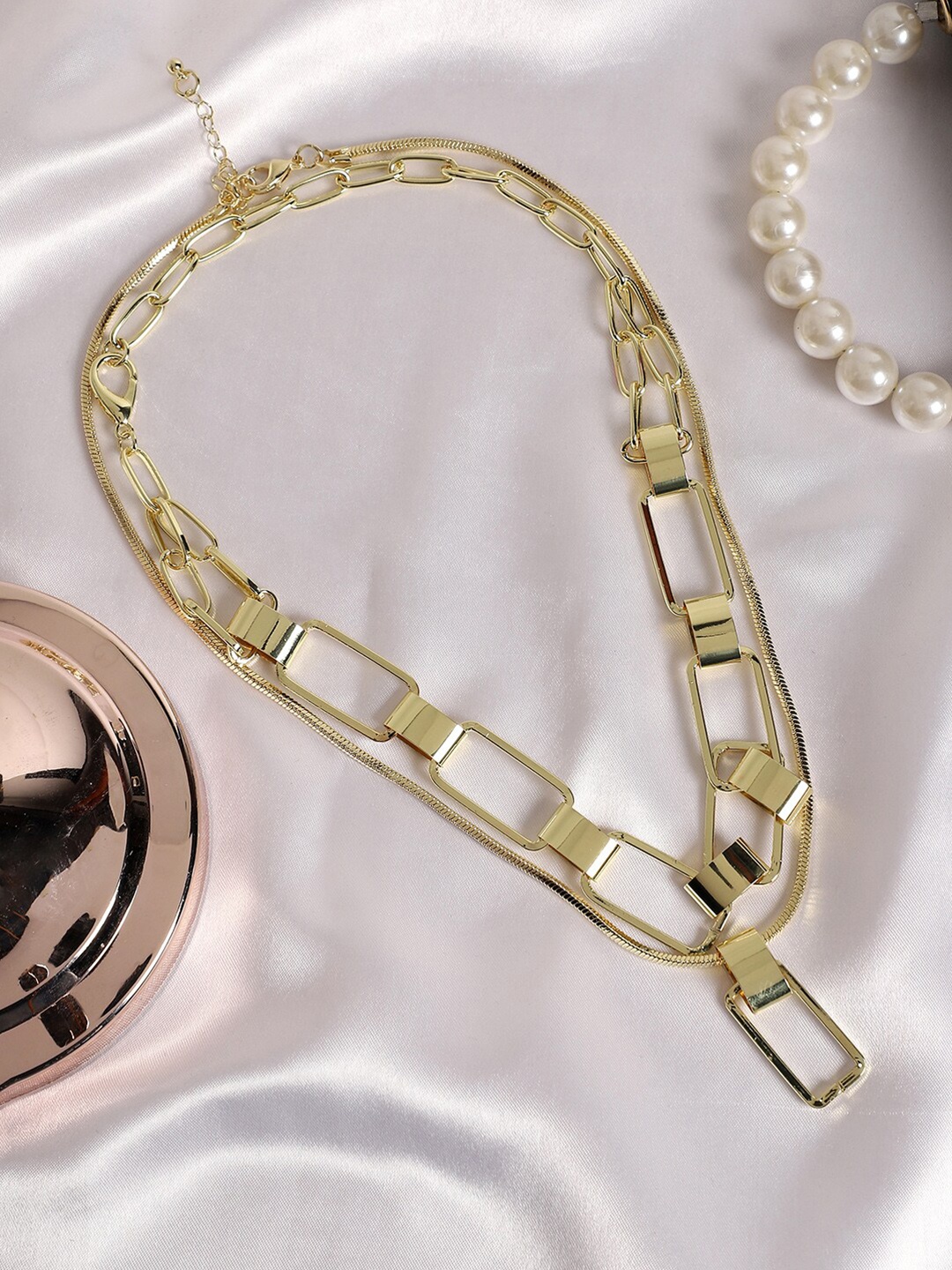 

SOHI Gold-Plated Layered Necklace