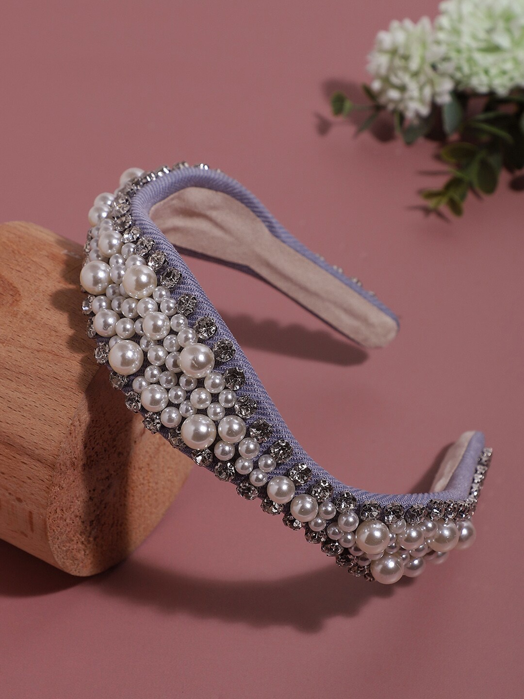 

SOHI Women Embellished Hairband, Silver