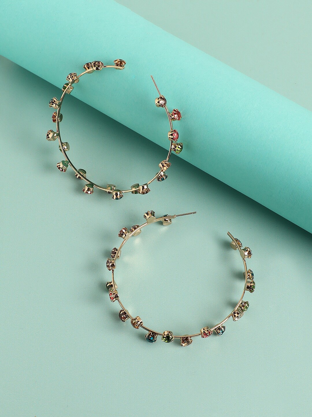 

SOHI Contemporary Hoop Earrings, Blue