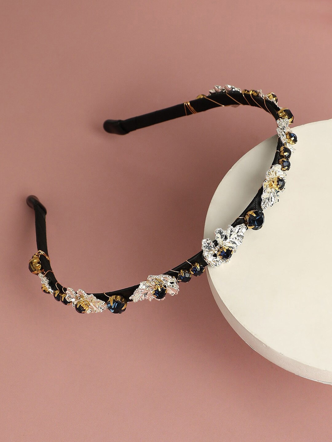 

SOHI Women Embellished Hairband, Black