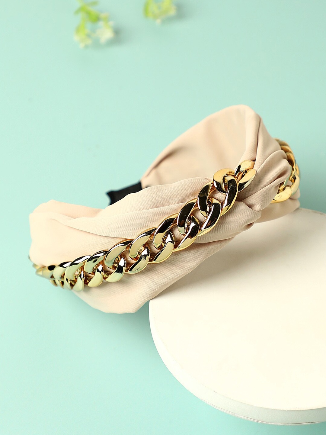 

SOHI Women Embellished Hairband, Gold