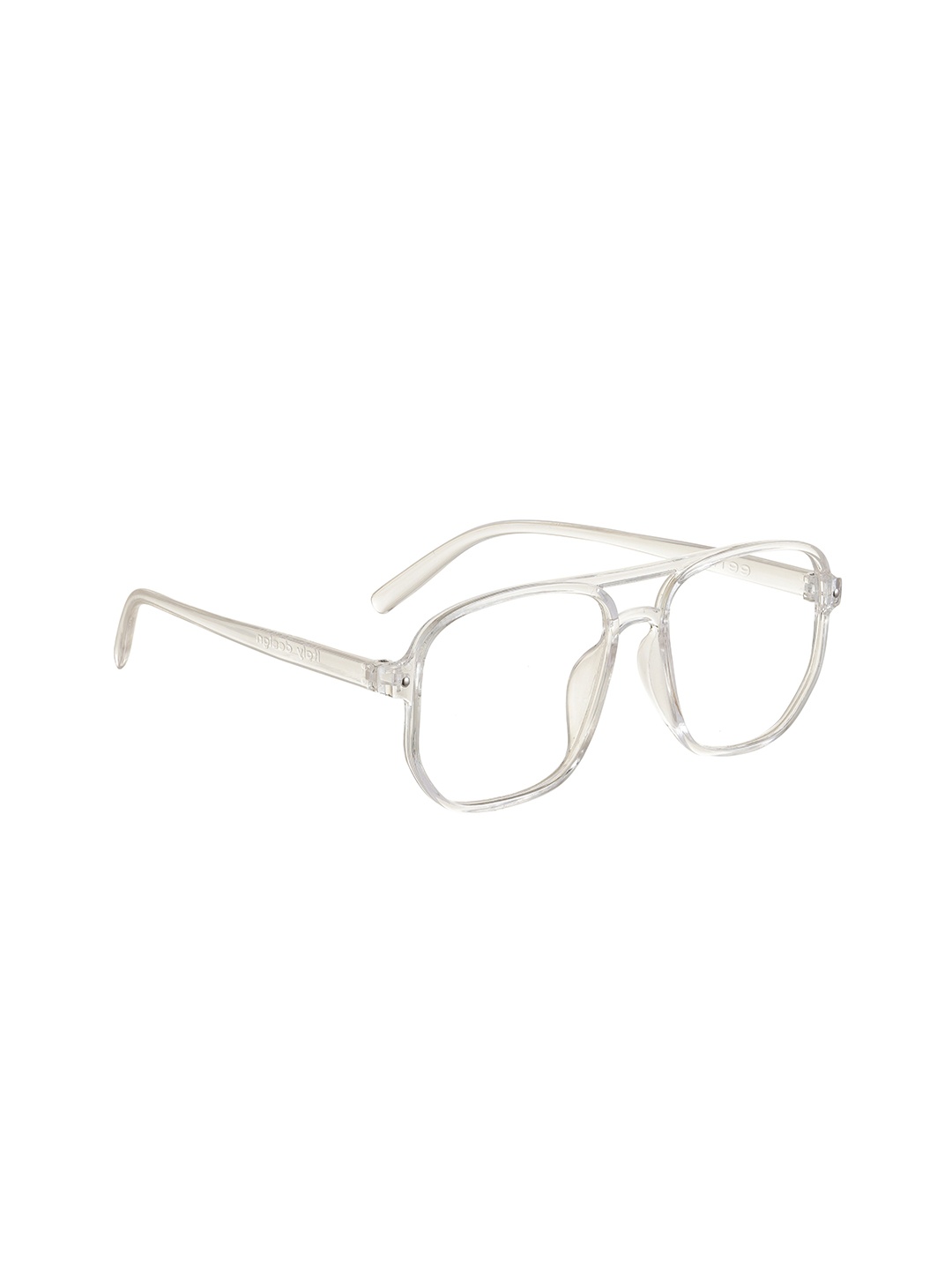 

ROYAL SON Square Sunglasses, Transparent