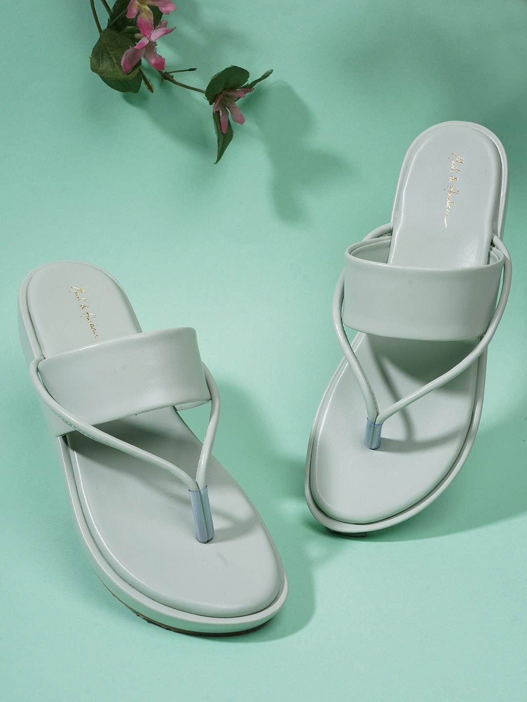 

Mast & Harbour Women Sea Green Strappy Open Toe Flats