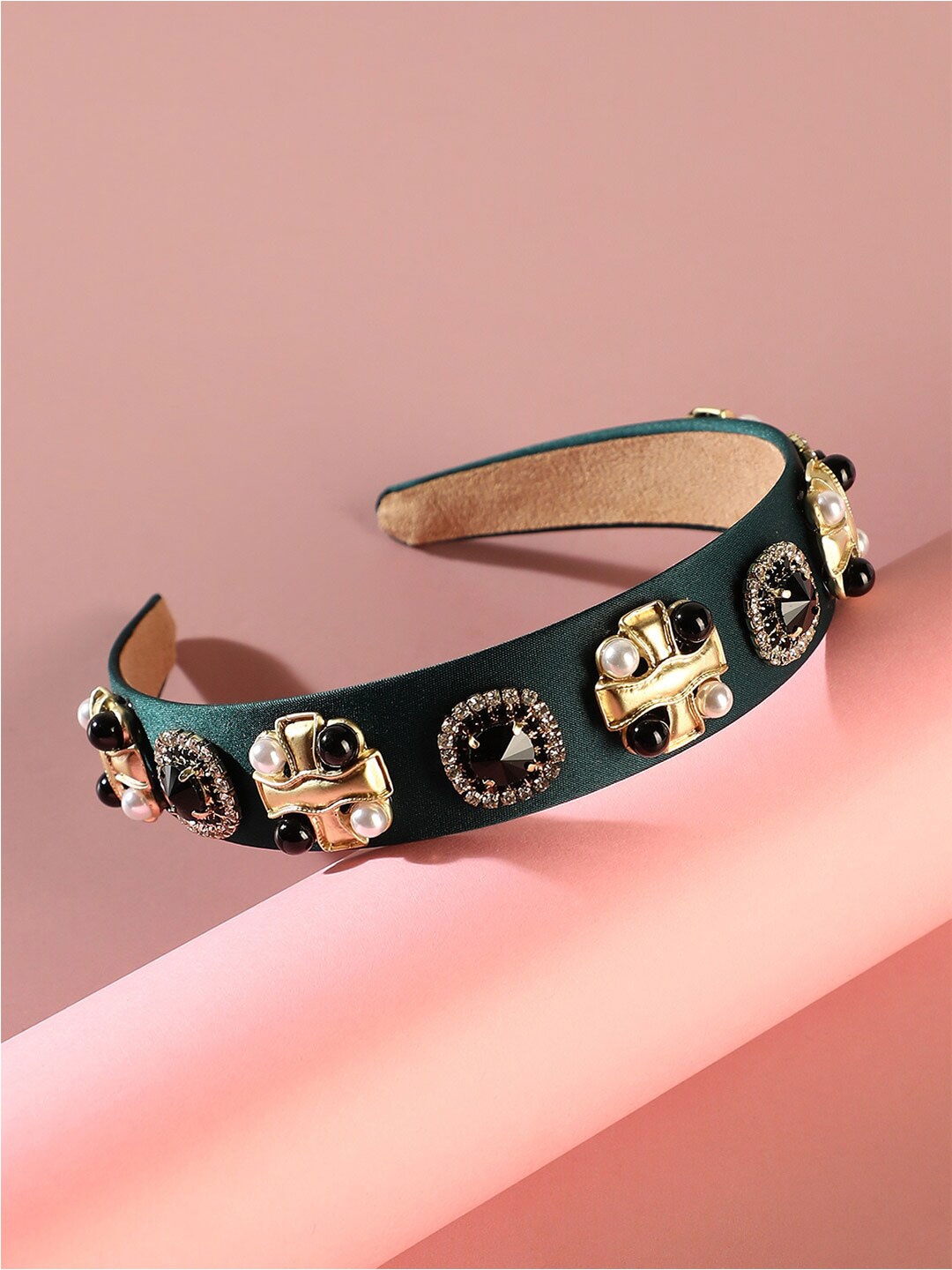 

SOHI Women Embellished Hairband, Green