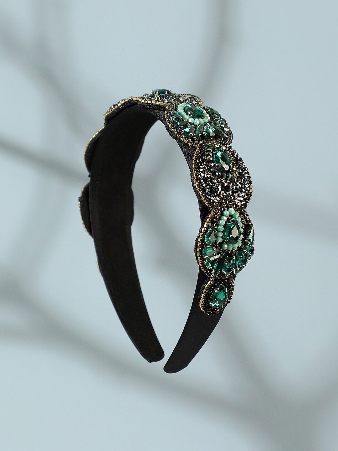 

SOHI Women Embellished Hairband, Black