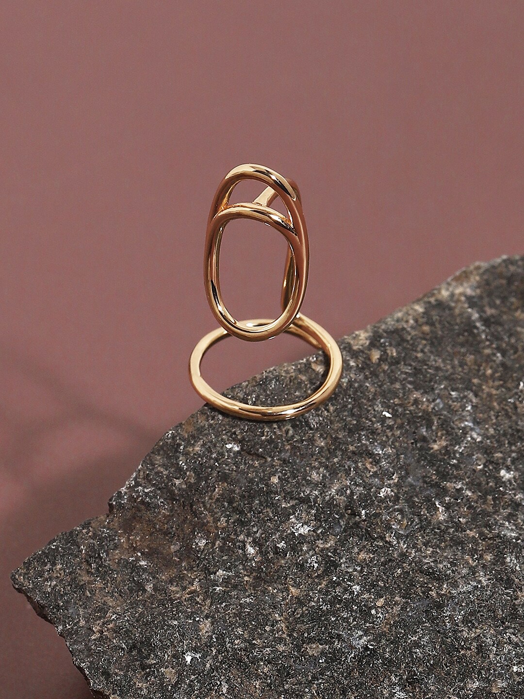 

SOHI Gold-Plated Nail Ring