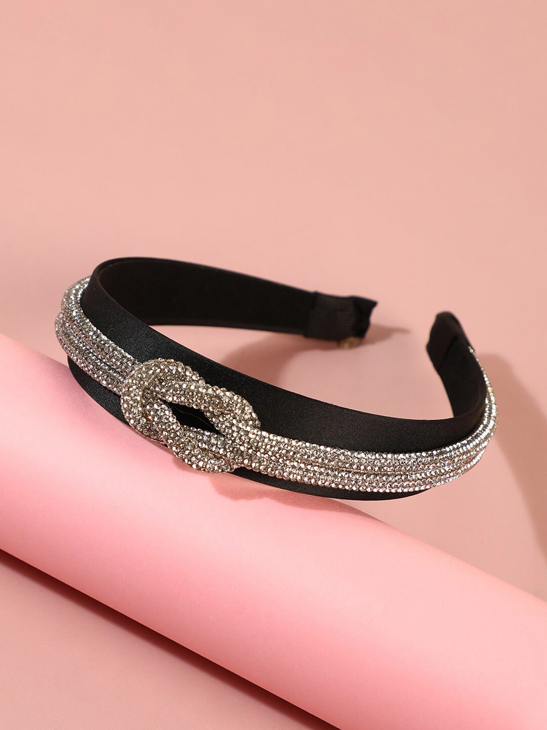 

SOHI Women Embellished Hairband, Black