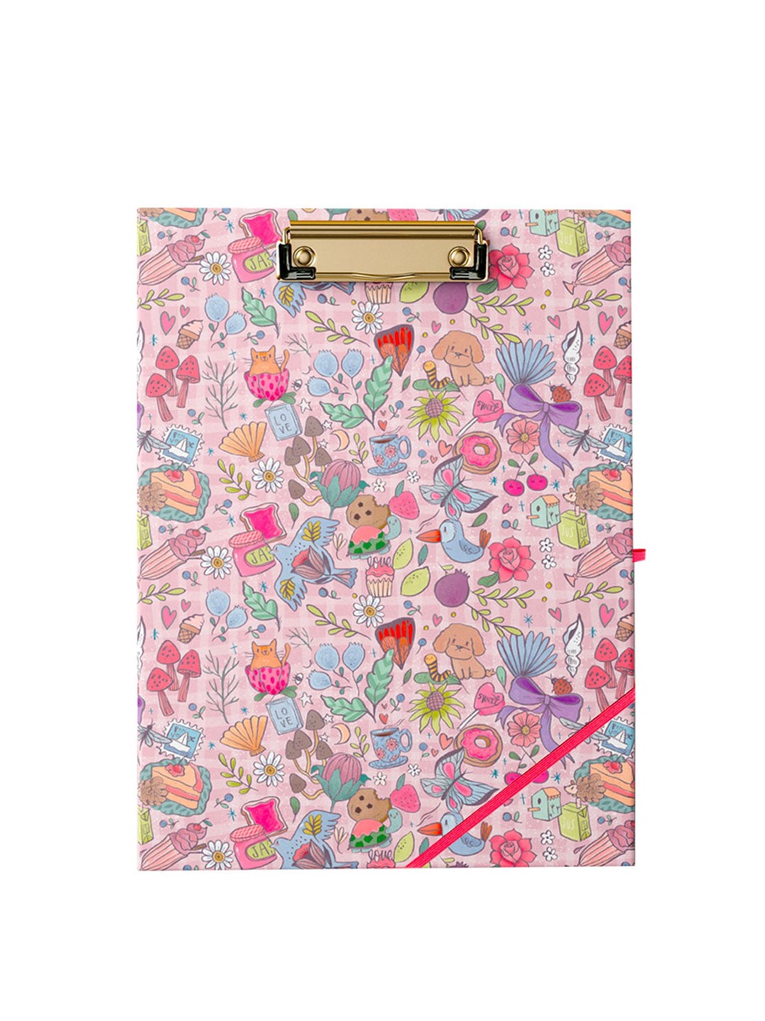

Alicia Souza Printed Sweetest Thing Clipfolio With Notepad & Sticker Sheet, Pink