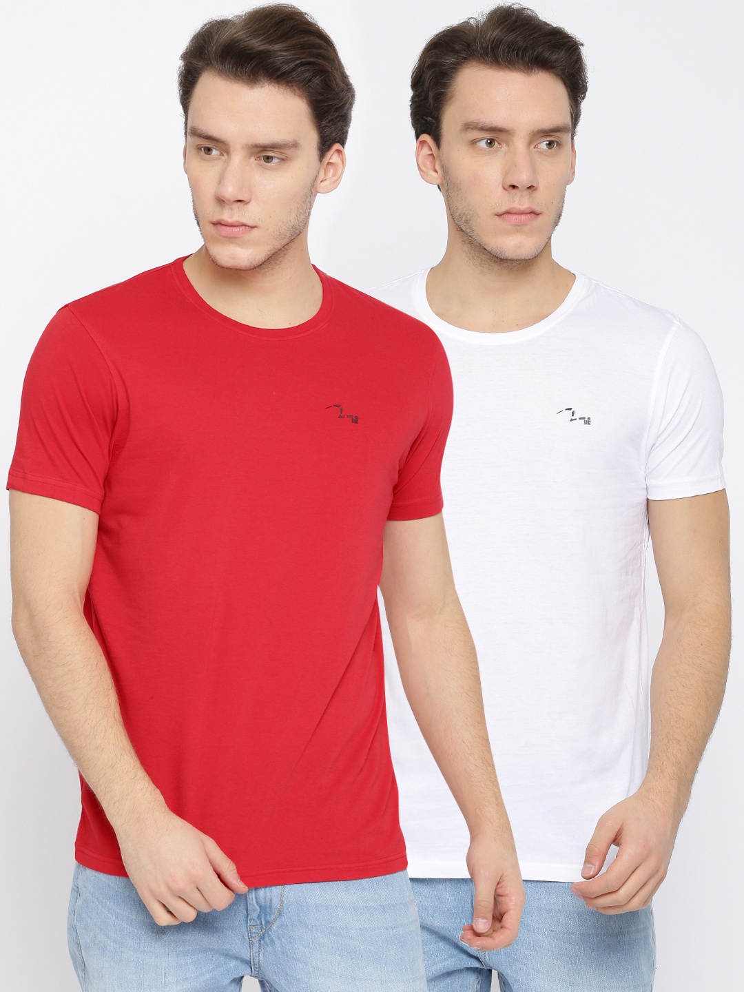 

SPYKAR Pack of 2 T-Shirts, White