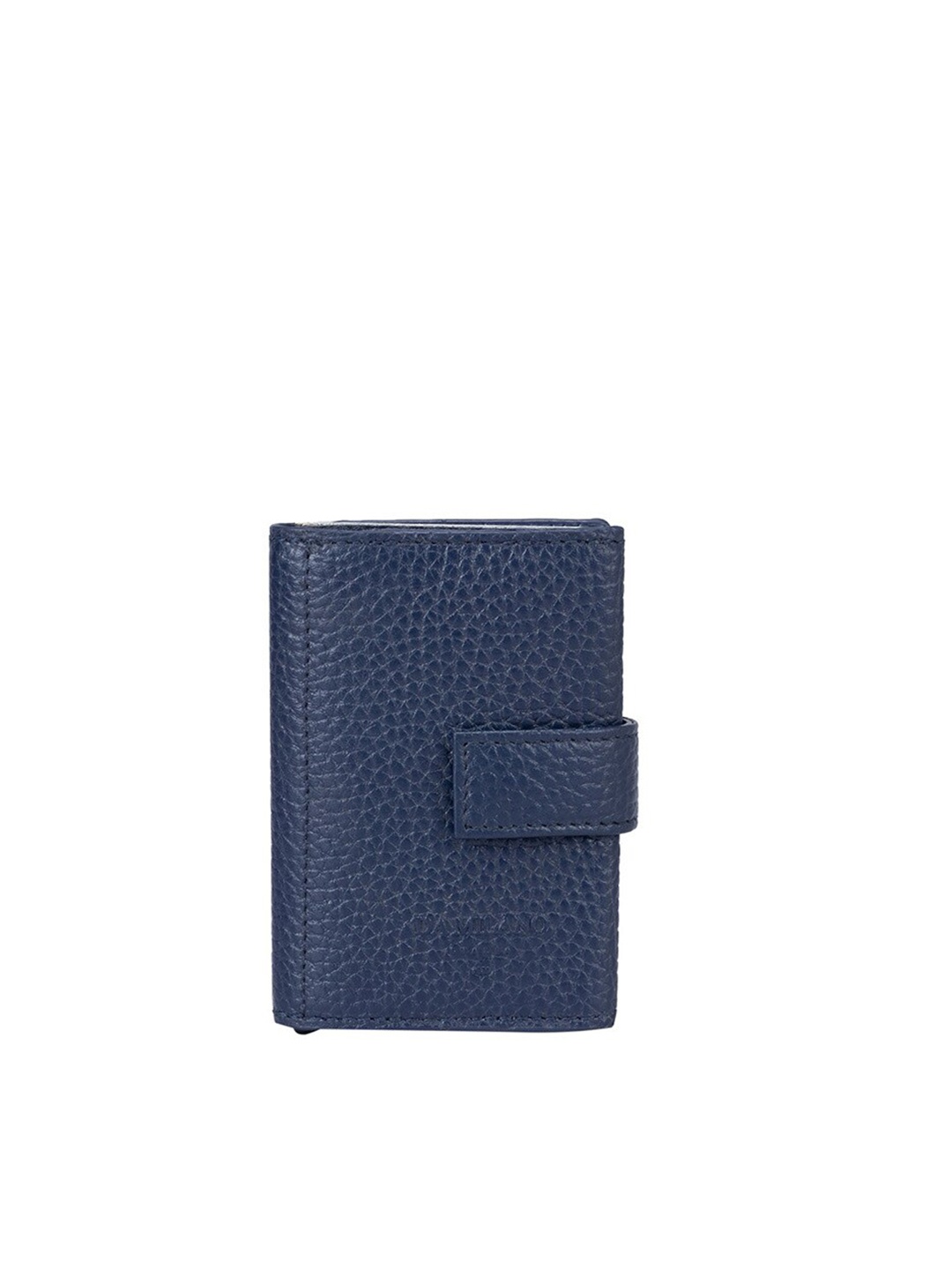 

Da Milano Women Textured Leather Three Fold Wallet, Blue