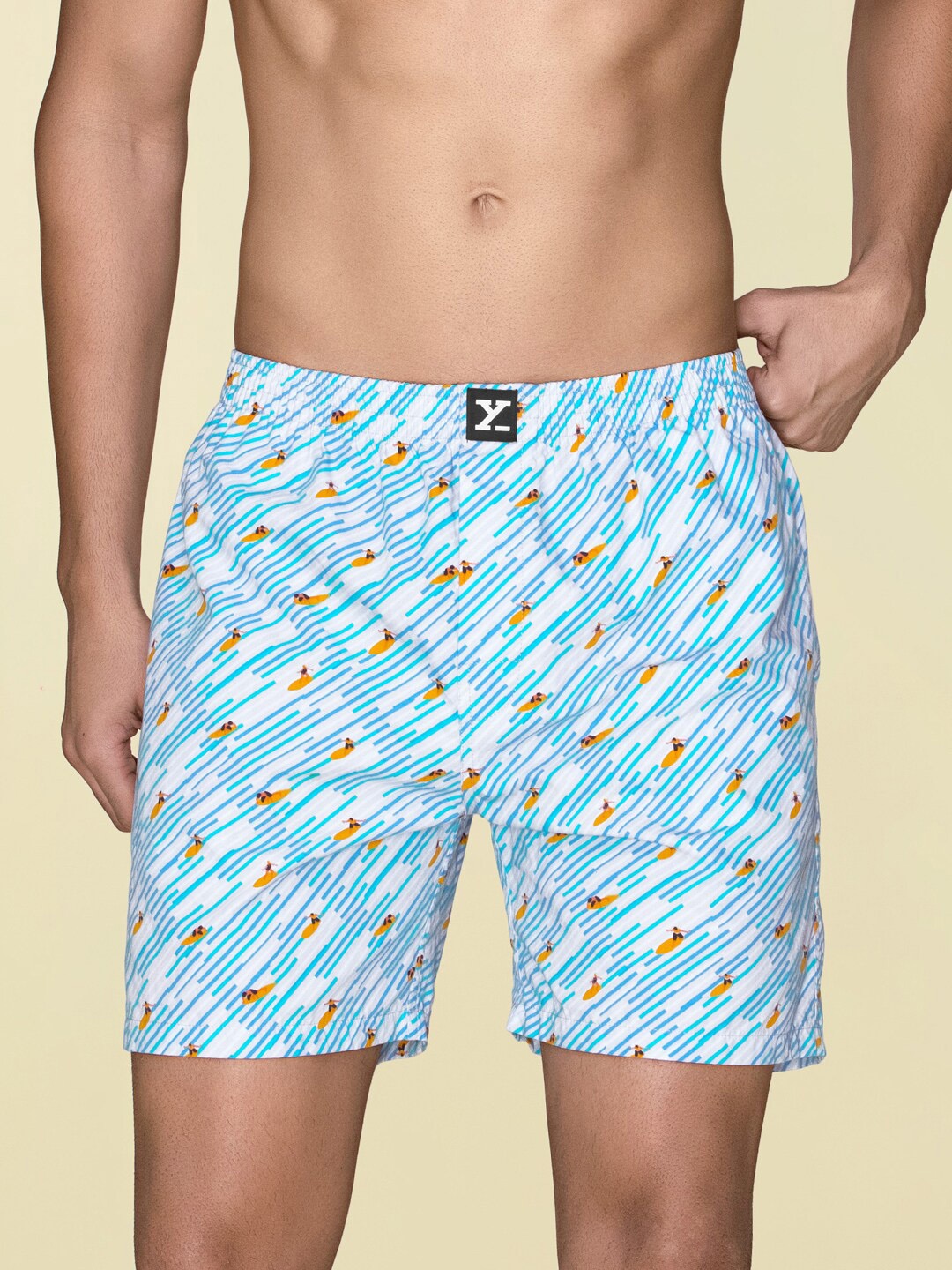 

XYXX Men Printed Cotton Splash Boxer XYBOX84, White