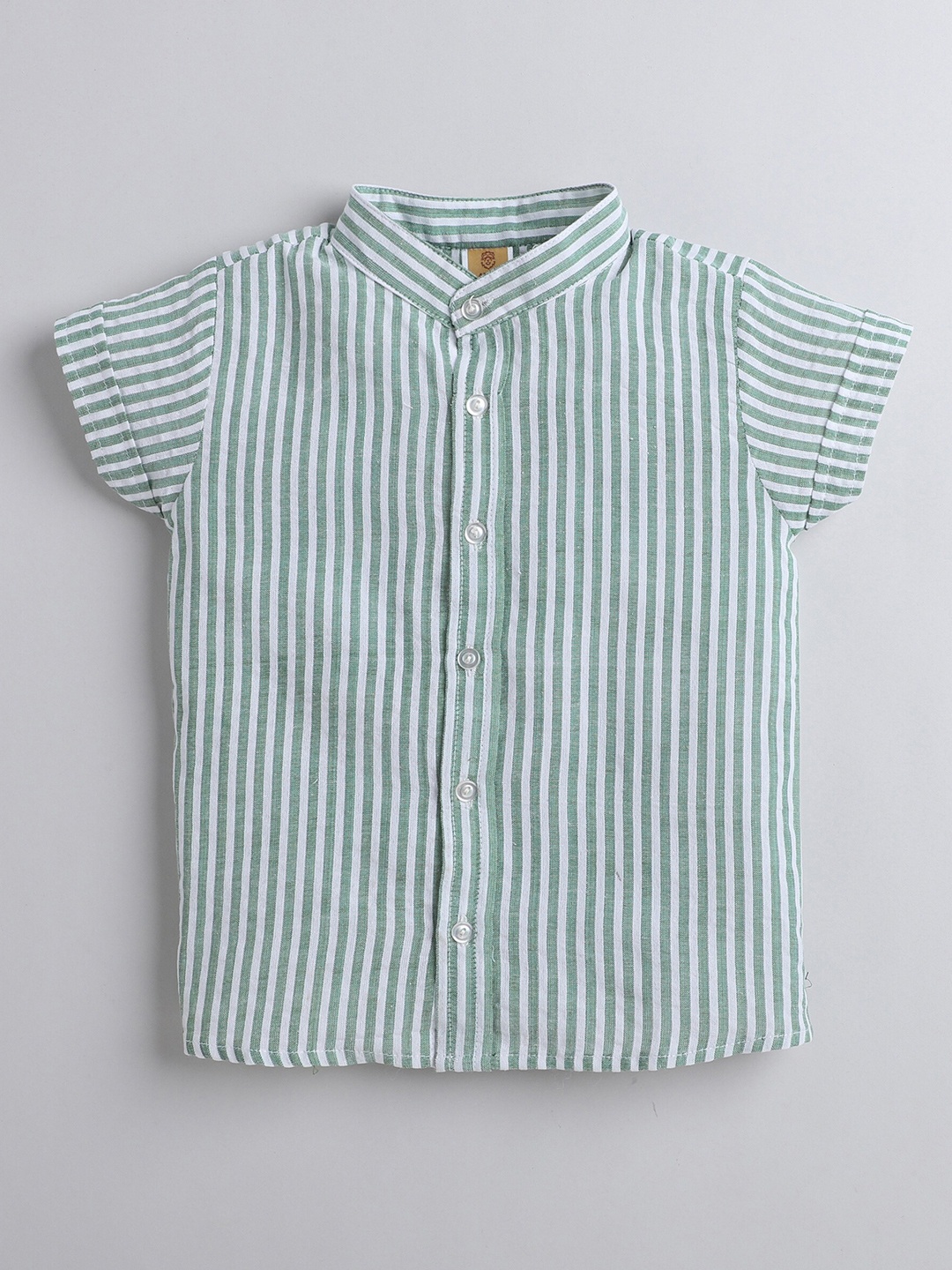 

AWW HUNNIE Boys Comfort Slim Fit Striped Cotton Casual Shirt, Green