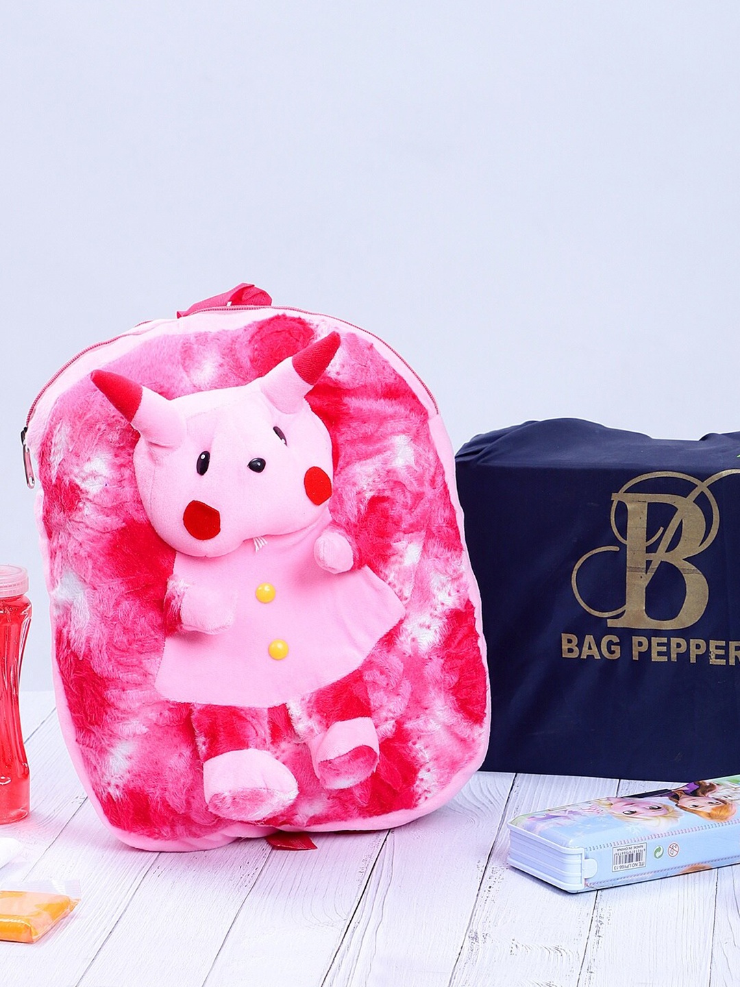 

Bag Pepper Kids Fur Mini Doll Backpack, Pink