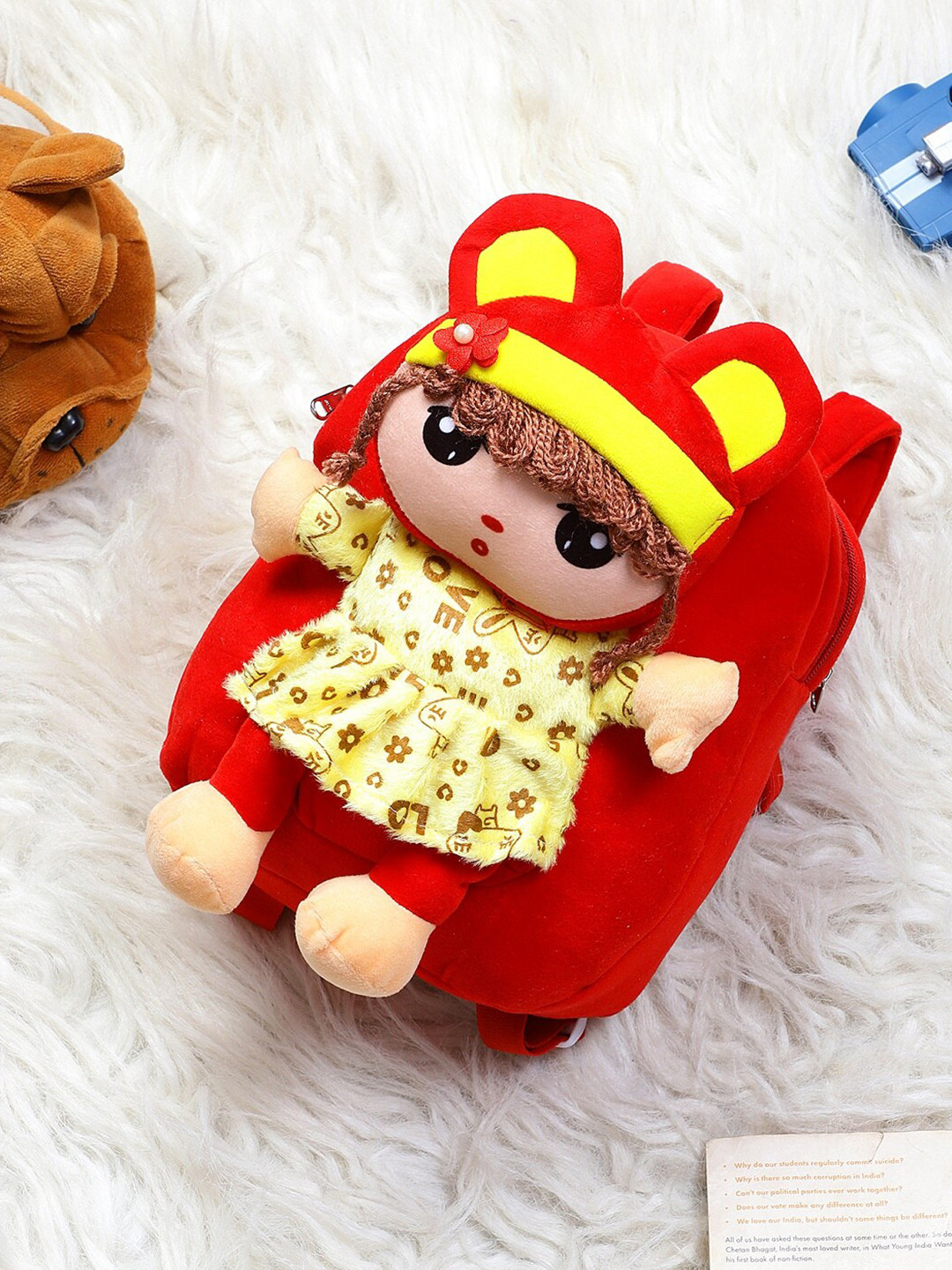 

Bag Pepper Kids Fur Mini Doll Backpack, Maroon