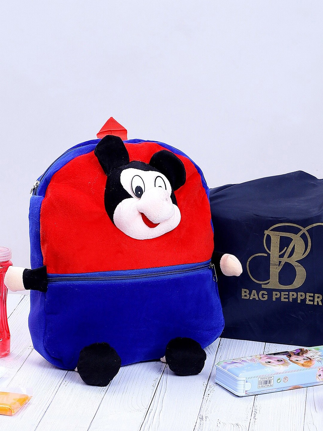 

Bag Pepper Kids Colourblocked Mickey Mouse Backpack, Red