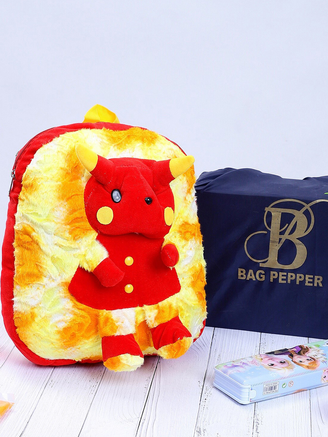 

Bag Pepper Kids Cute Doll Teddy Design Backpack, Yellow
