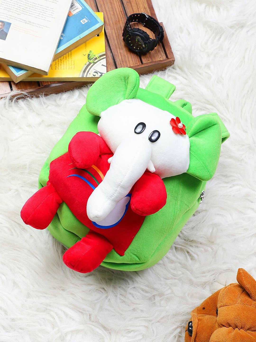

Bag Pepper Kids Elephant Design Backpack, Green
