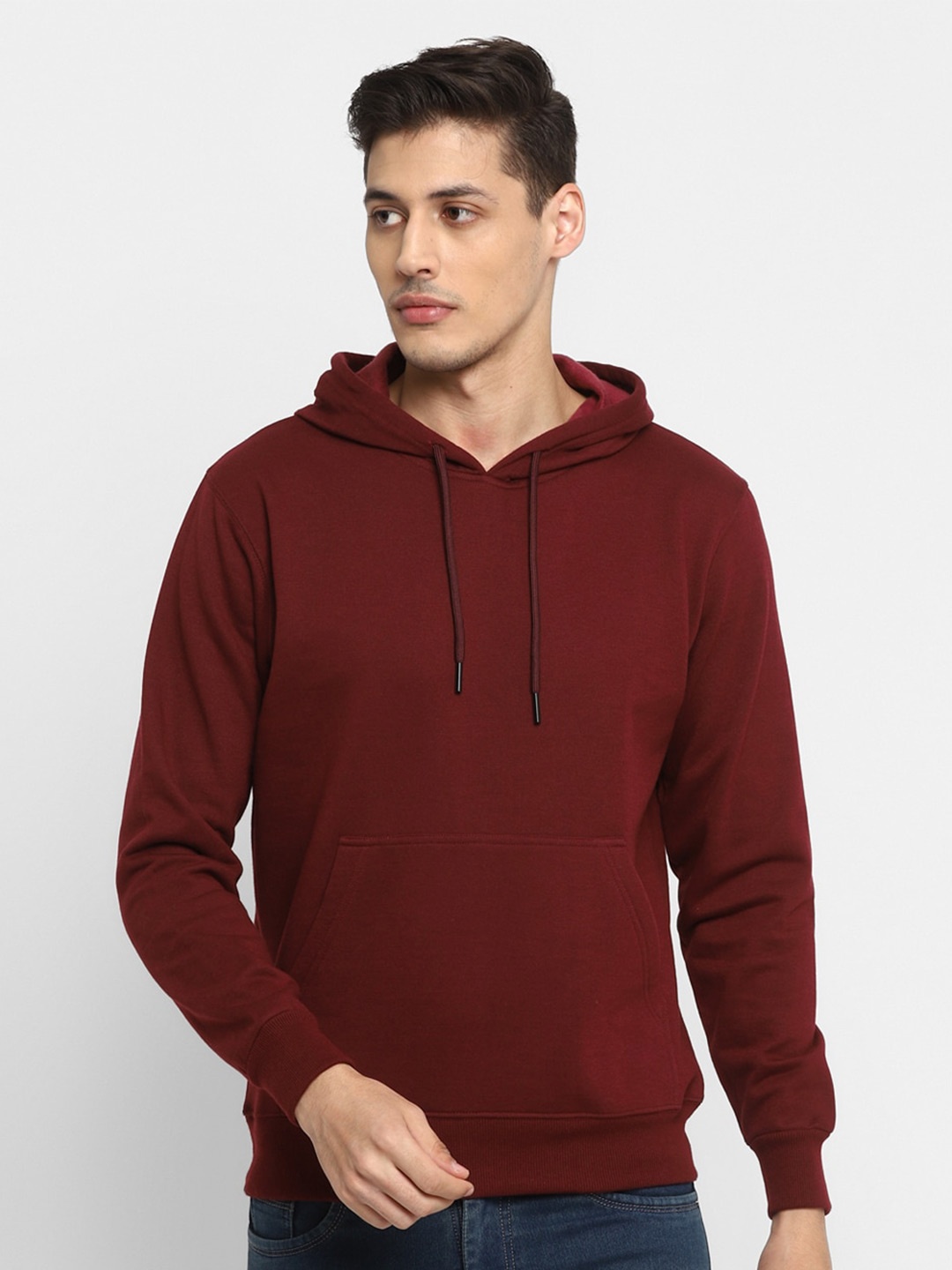 

Alan Jones Men Hooded Pullover Sweatshirt, Maroon