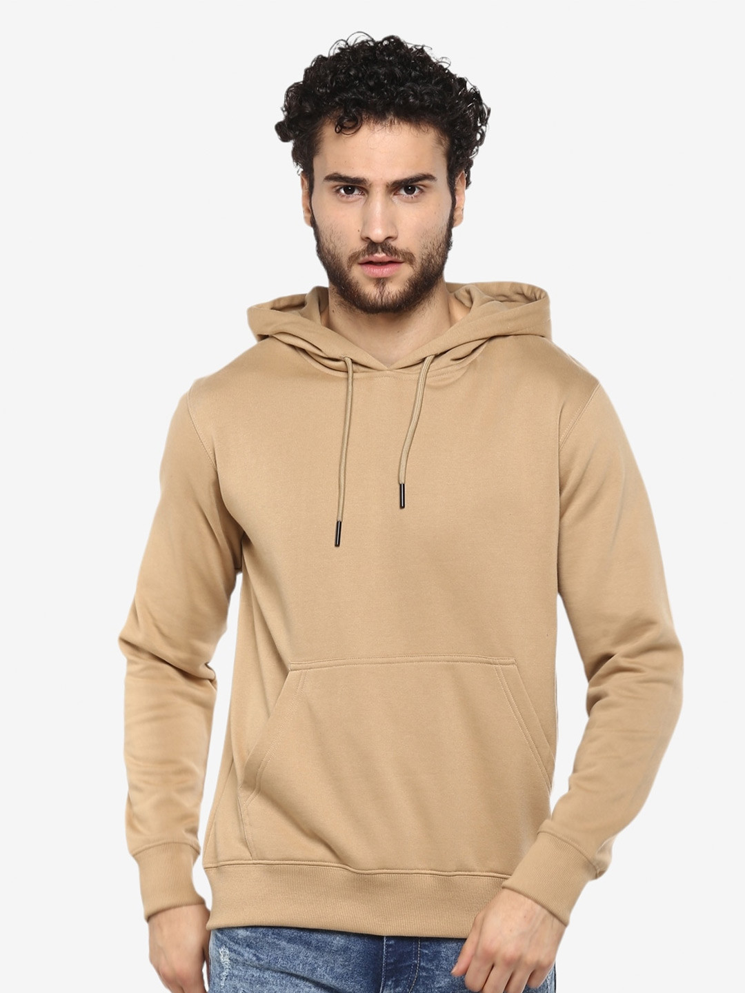 

Alan Jones Men Hooded Pullover Sweatshirt, Brown